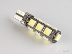 Autožiarovka LED T10 13 x5050 SMD W5W CANBUS  – fotka 2